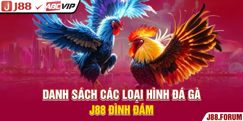 Đá Gà J88 - Mãn Nhãn Cùng Những Giải Đấu Đầy Căng Thẳng Danh sách các loại hình đá gà J88 đình đám